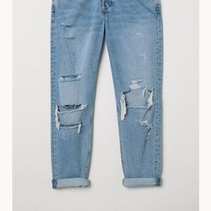boyfriend low ripped jeans - &denim